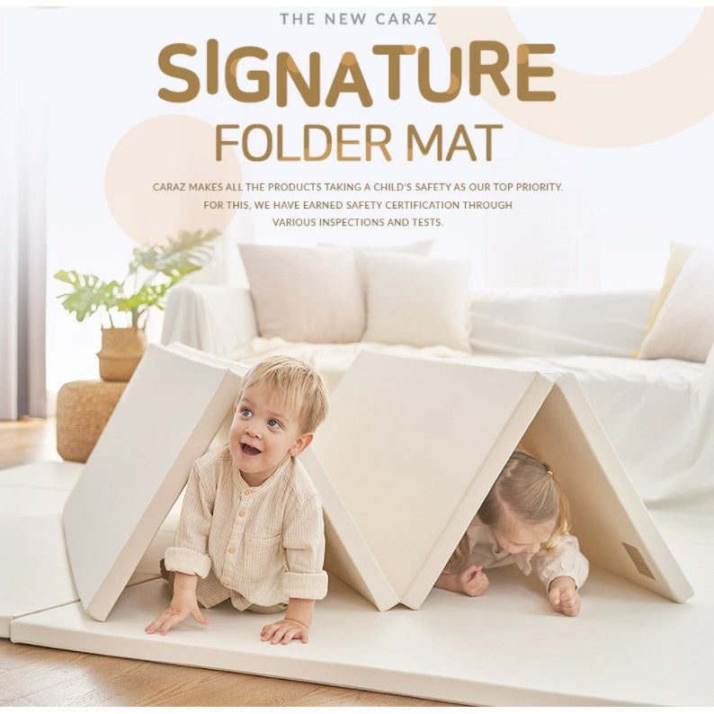 Caraz Signature Clean Folding Playmat, 140 x 200cm (4 Colors) - Pupsik Singapore