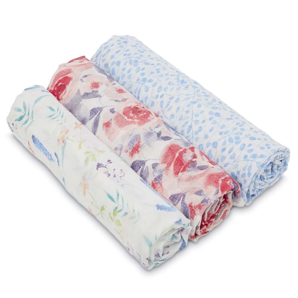 Aden Anais Silky Soft Bamboo Swaddle (47 x 47 in), 3pk (9 Designs) - Pupsik Singapore