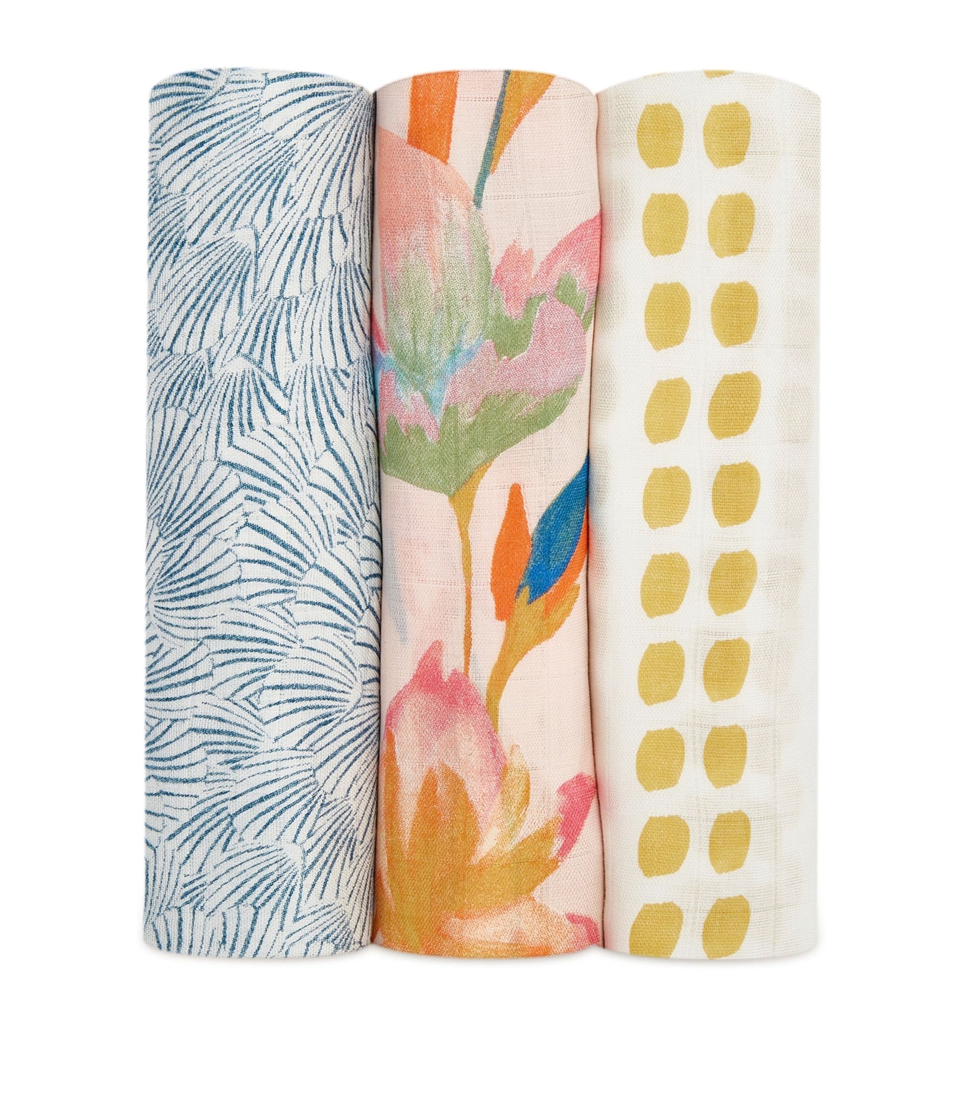 Aden Anais Silky Soft Bamboo Swaddle (47 x 47 in), 3pk (9 Designs) - Pupsik Singapore