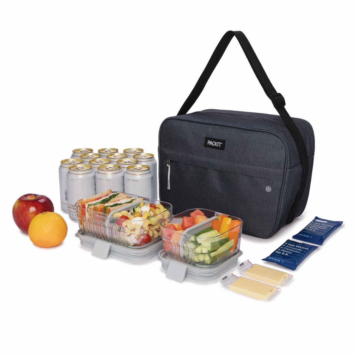 Packit Freezable 15-Can Zuma Cooler - Charcoal - Pupsik Singapore