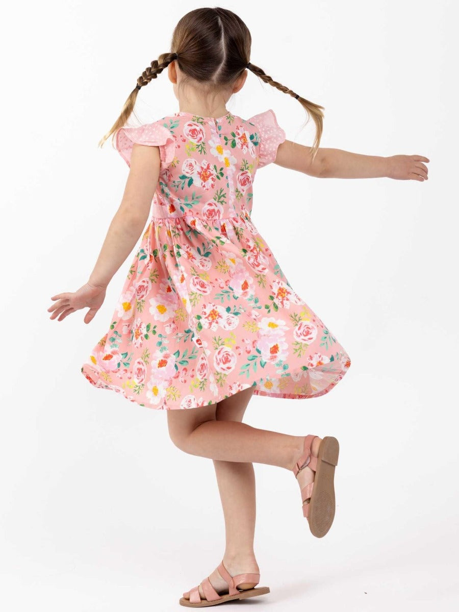 Oobi Adriana Pink Watercolor Dress - Pupsik Singapore