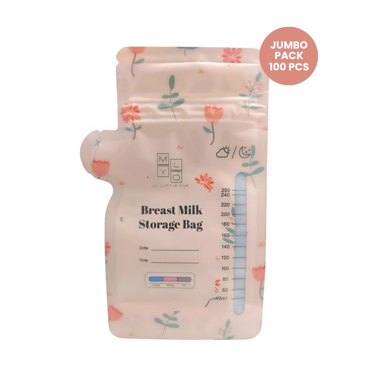 MyLO Breast Milk Storage Bags - Jumbo (250ml x 100pcs) - Exp 03/28