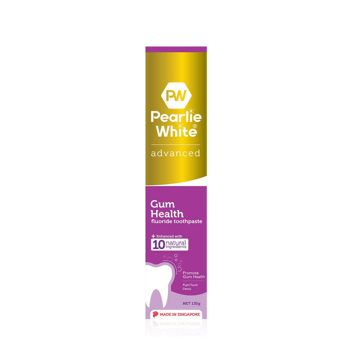 [3 Pack] Pearlie White Advanced Gum Health Enhanced Fluoride Toothpaste, 130gm (exp 07/27)