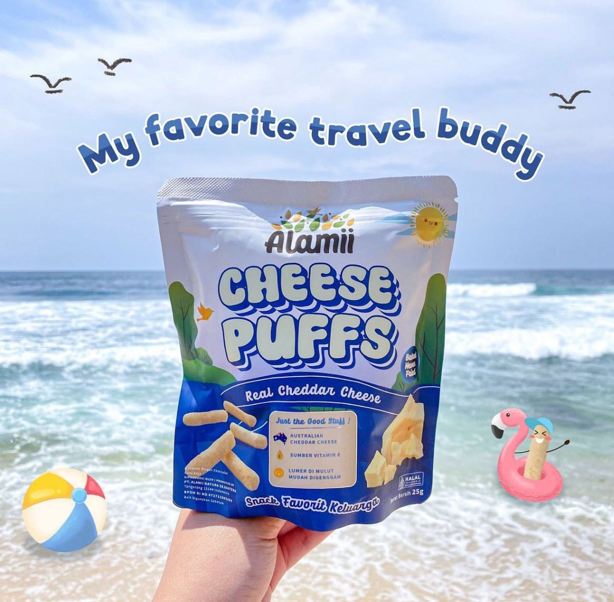 Alamii Cheese Puffs, 25g x 2pk (Exp 02/26)