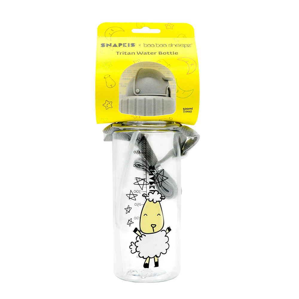 Baa Baa Sheepz SNAPXBBSHP Kids Tritan Straw Water Bottle, 500ml (2 Colors)