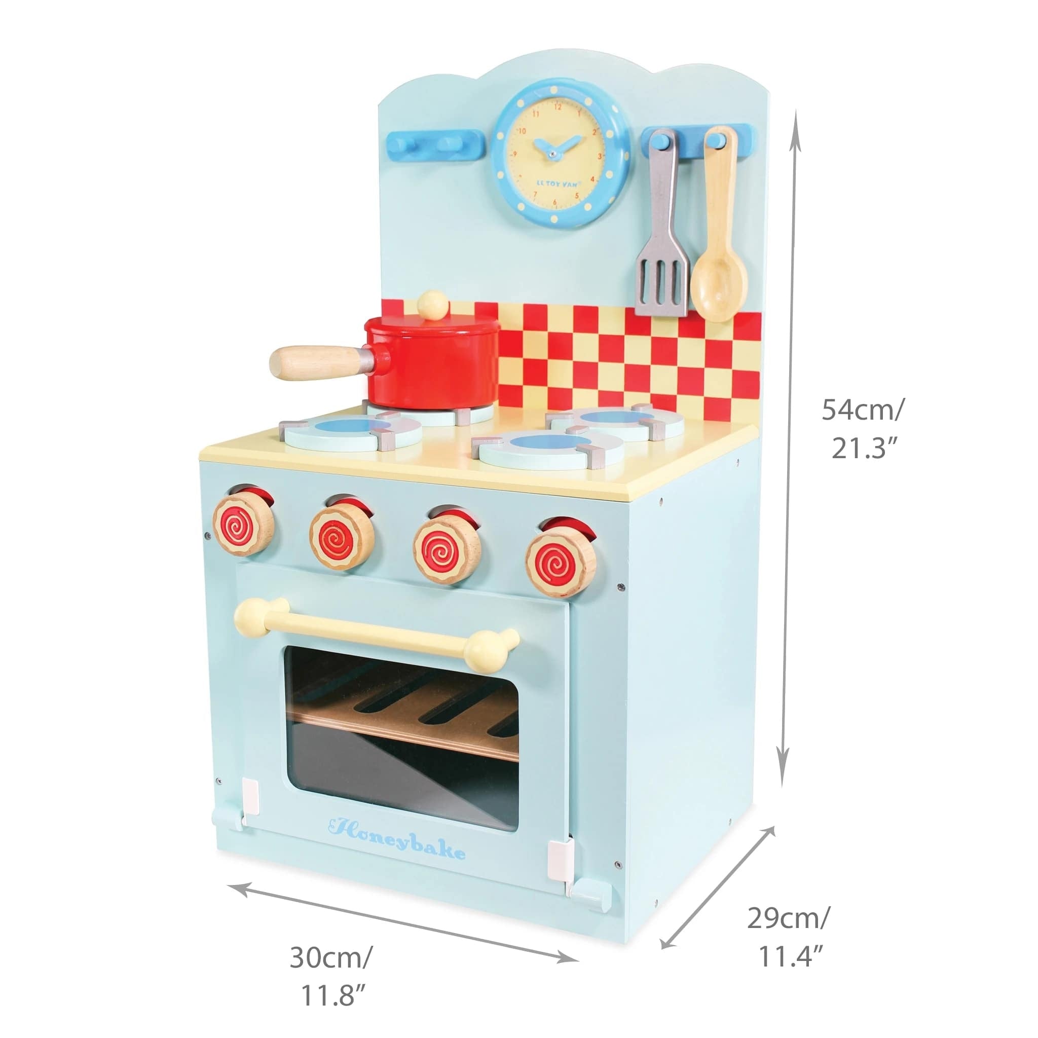 Le Toy Van Wooden Oven & Hob Kitchen Set - Blue