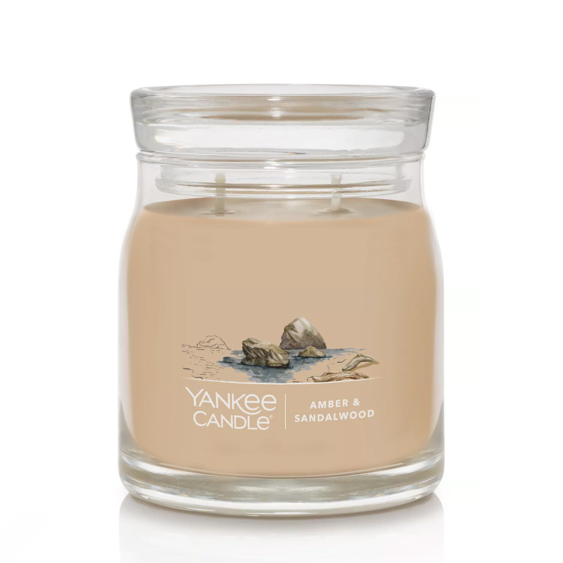 Yankee Candle Signature Medium Jar Candle, 2-wicks (13oz) - Amber & Sandalwood