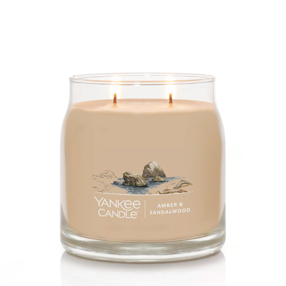 Yankee Candle Signature Medium Jar Candle, 2-wicks (13oz) - Amber & Sandalwood