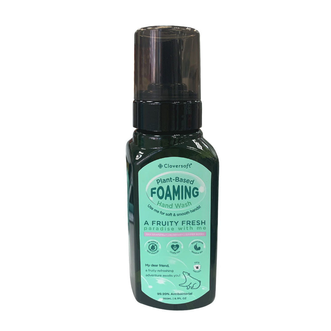 Cloversoft 99.99% Antibacterial Foaming Hand Wash Bottle, 300ml - Pink Grapefruit, Rosemary, Juniper Berry (Exp 11/27)