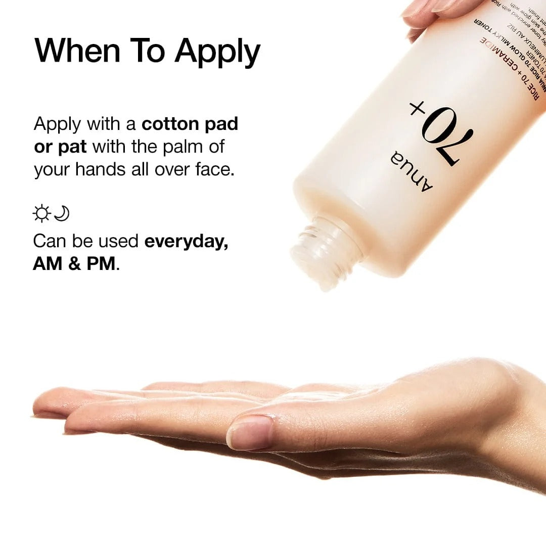 Anua Rice 70 Glow Milky Toner, 250ml (Exp 02/29)