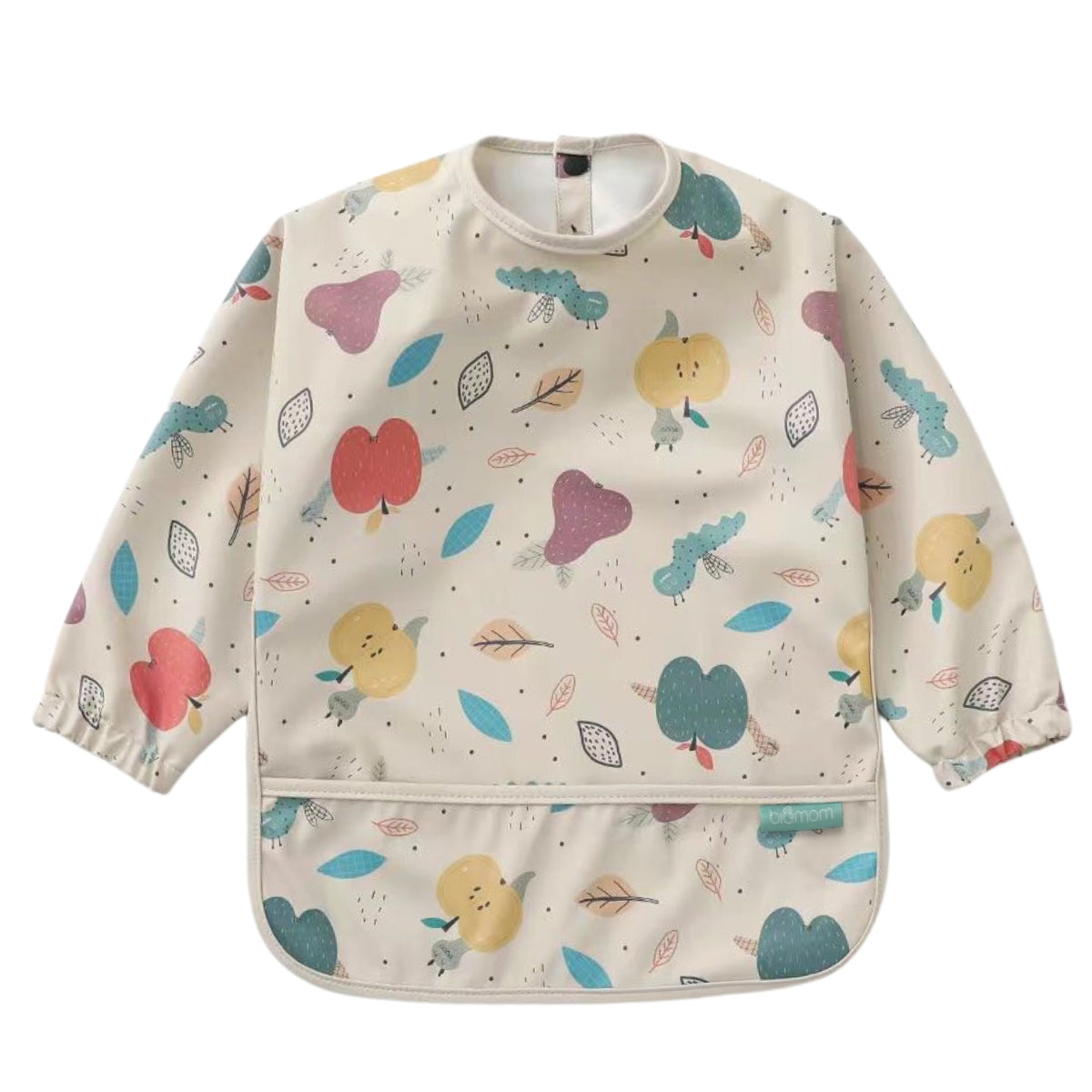 Biomom Baby Smock Bib - Apples and Pears (2 Sizes)