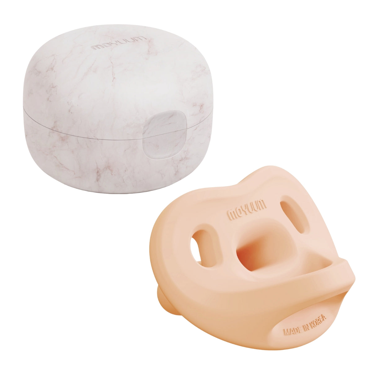 Moyuum All-Silicone Macaron Pacifier with Case, 3 Sizes (10 Colors)