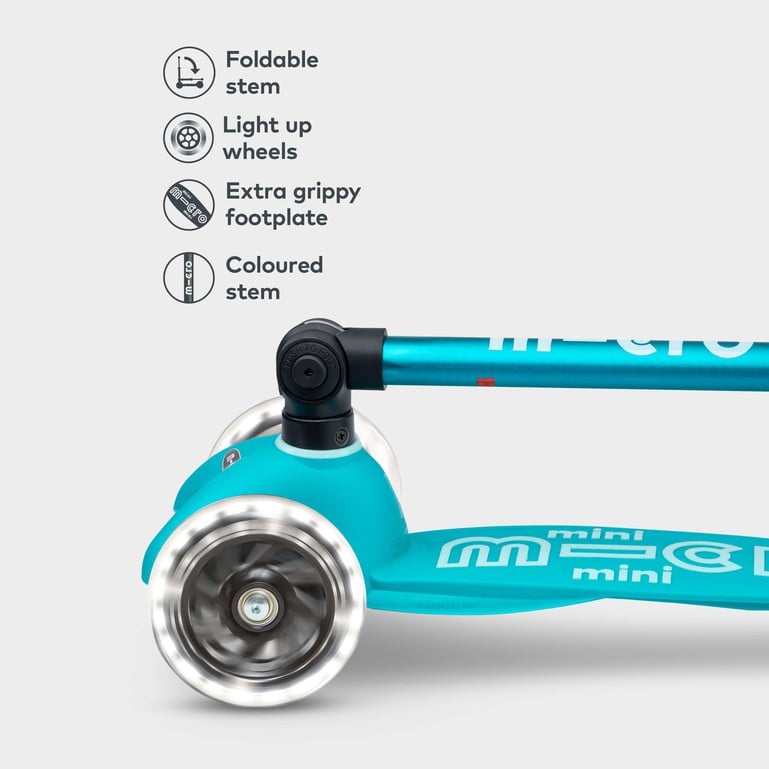 Micro Mini Deluxe Foldable Scooter (LED Wheels) - 5 Colors