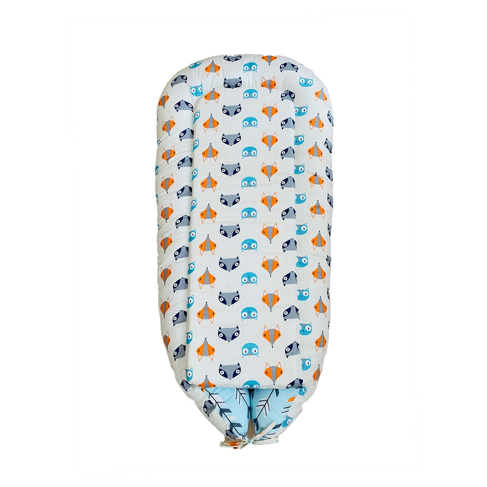 MPJ Organic Cotton Baby Nest Lounger (removable cover) (4 Designs) - Pupsik Singapore
