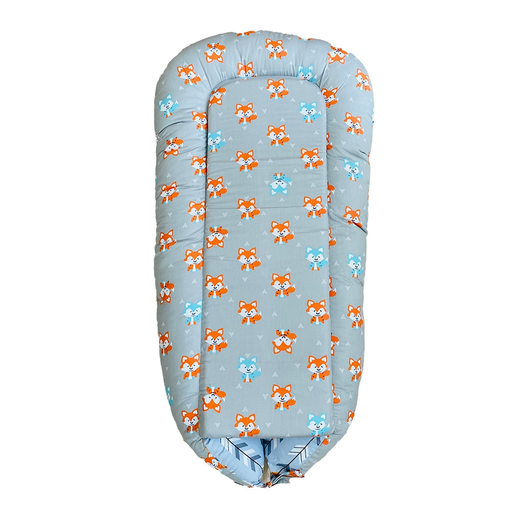 MPJ Organic Cotton Baby Nest Lounger (removable cover) (4 Designs) - Pupsik Singapore