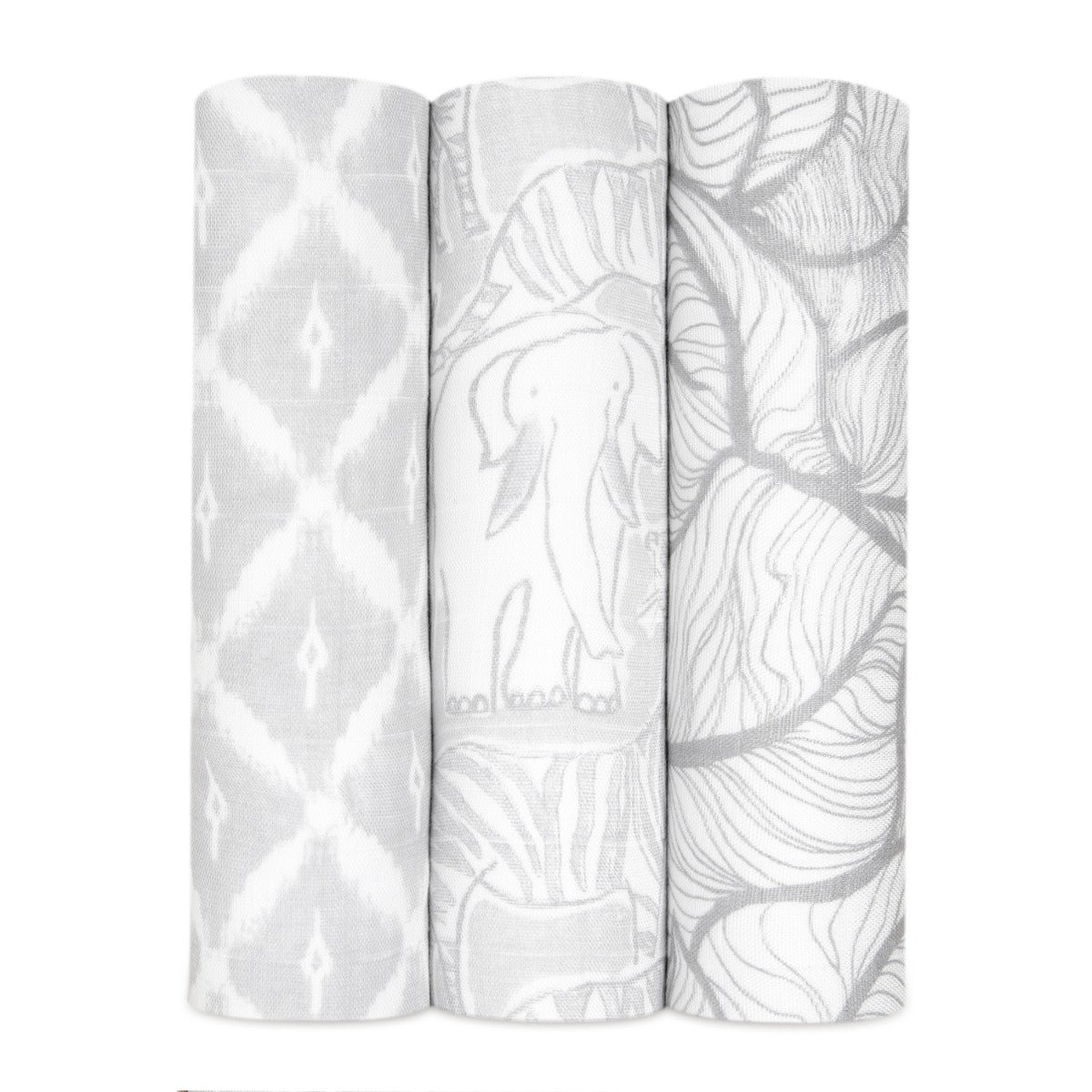 Aden Anais Silky Soft Bamboo Swaddle (47 x 47 in), 3pk (9 Designs) - Pupsik Singapore