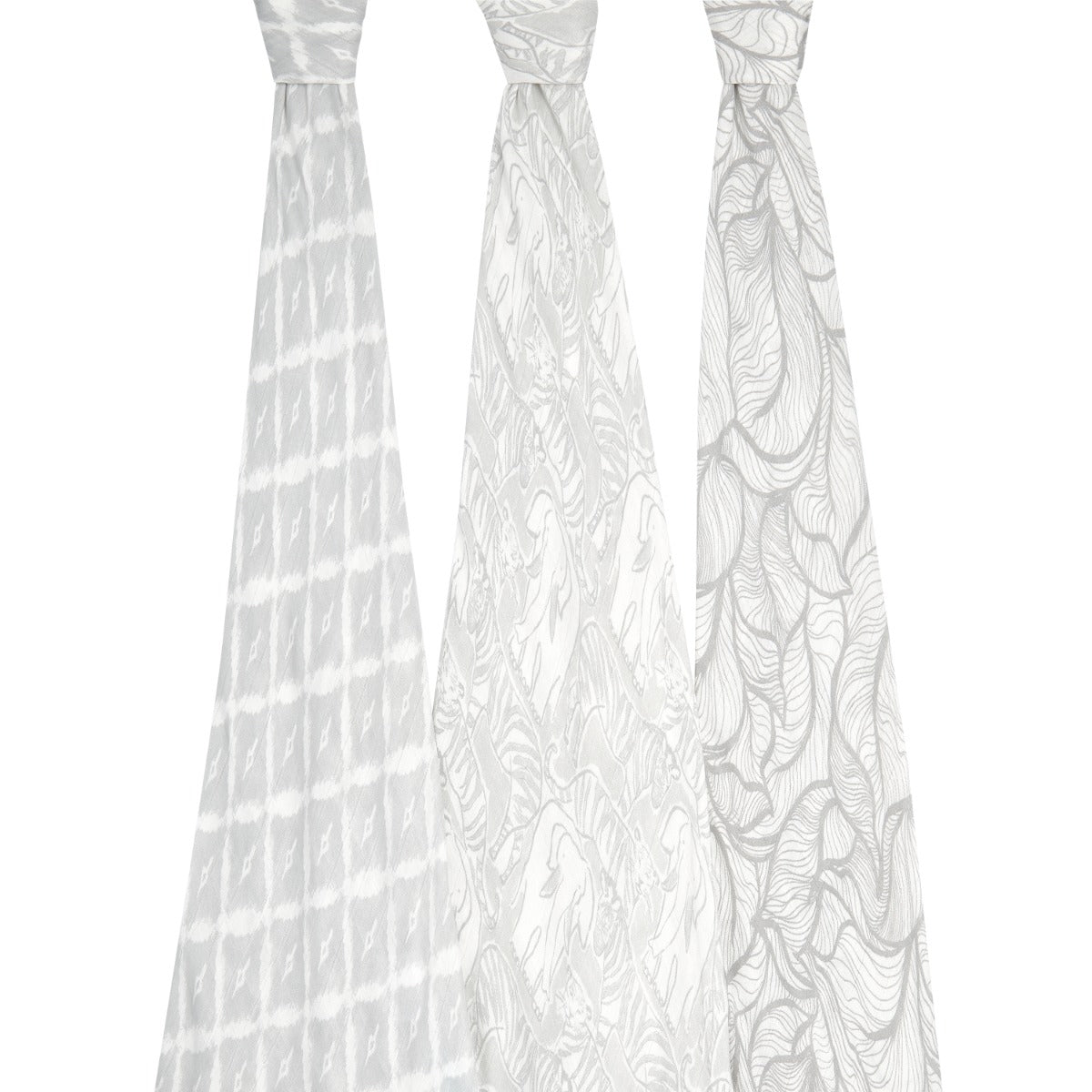 Aden Anais Silky Soft Bamboo Swaddle (47 x 47 in), 3pk (9 Designs) - Pupsik Singapore