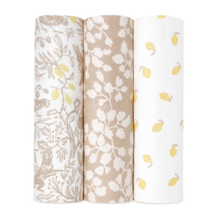 Aden Anais Silky Soft Bamboo Swaddle (47 x 47 in), 3pk (9 Designs)
