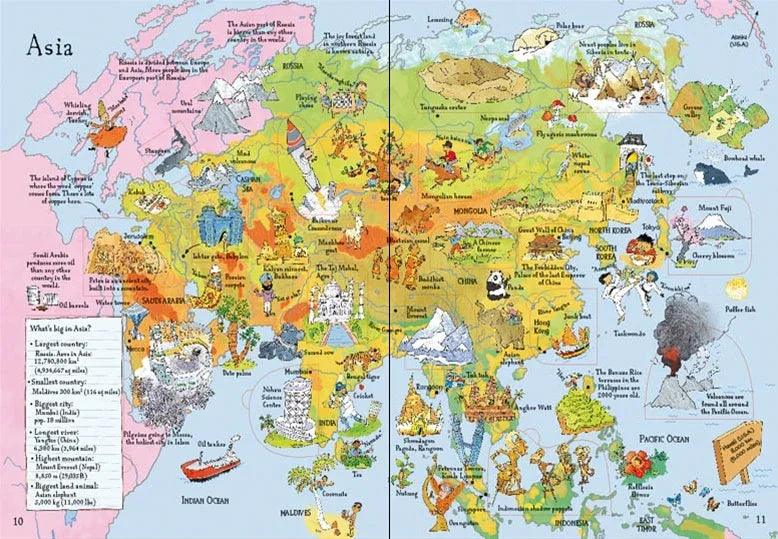 Usborne Lift-The-Flap Picture Atlas Book | Pupsik Singapore