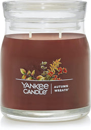 Yankee Candle Signature Medium Jar Candle, 2-wicks (13oz) - Autumn Wreath