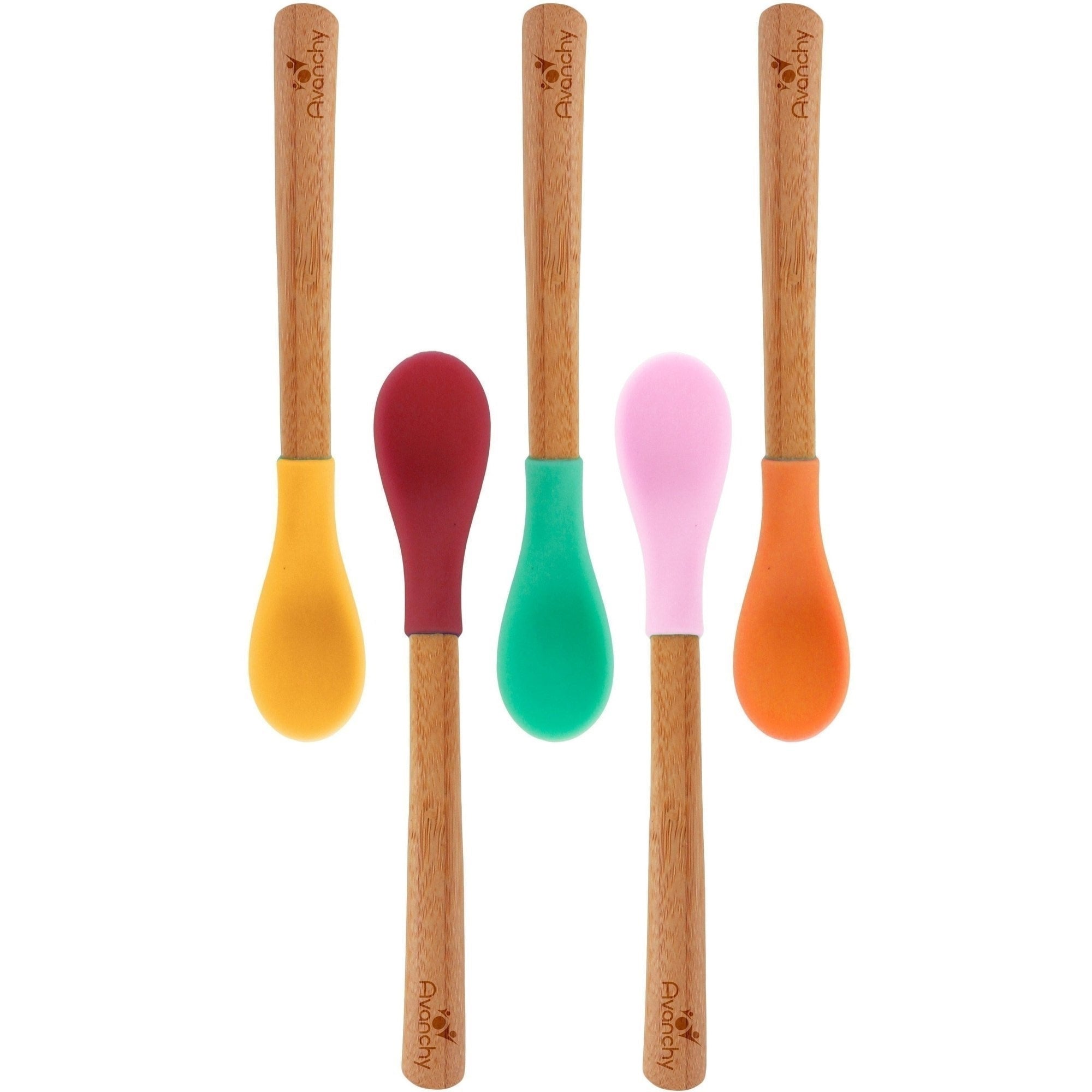 Avanchy Bamboo Infant Spoons (5pk) - Pink