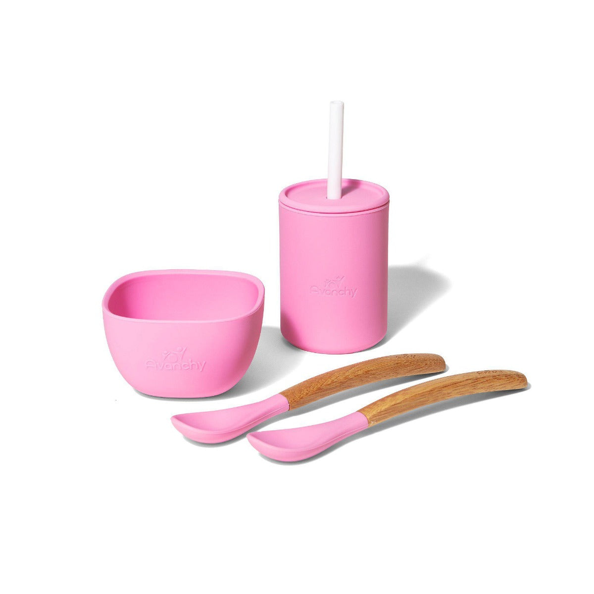 Avanchy Silicone La Petite Essentials Feeding Set (8 Colours) - Pupsik Singapore