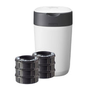 Tommee Tippee Sangenic Twist & Click Advanced Diaper Disposal Bin (6 casettes) - White