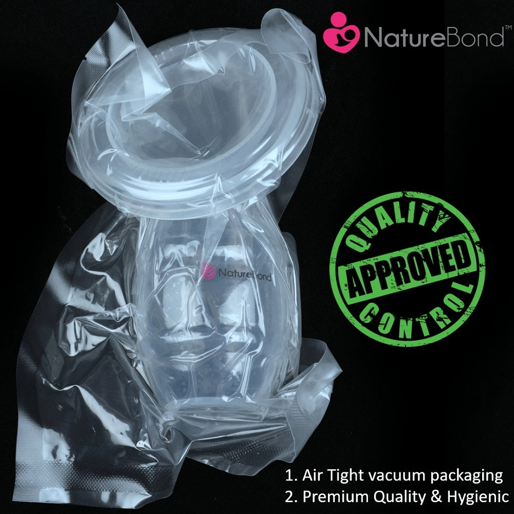 NatureBond Silicone Breast Pump with Silicone Stopper and Strap (100ml)