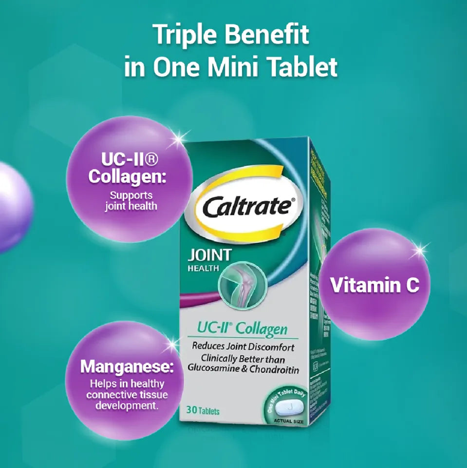Caltrate Joint Health with UC-II® Collagen Supplements, 30 Tabs (Exp 05/27)