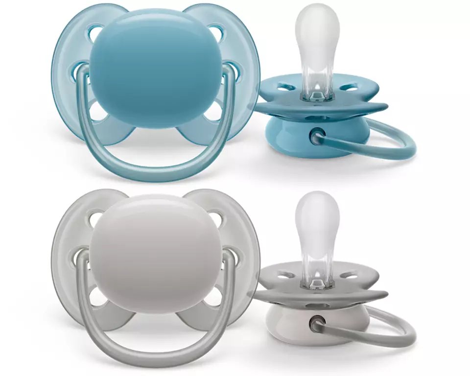 Philips Avent Ultra Soft Pacifiers, 2pk - 6-18M (2 Designs) - Pupsik Singapore