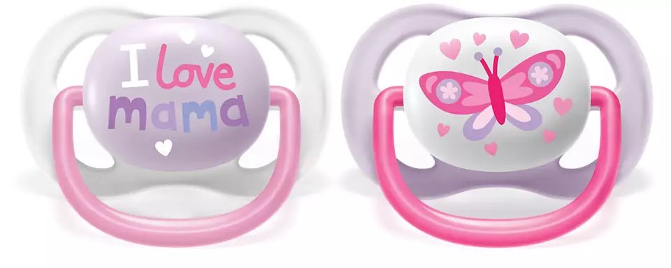 Philips Avent Ultra Air Pacifier, 2pk - 0-6M (8 Designs) - Pupsik Singapore