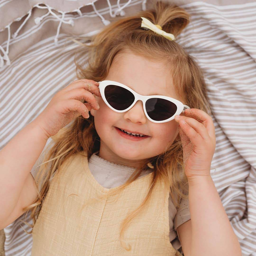 Babiators Original Cat-Eye Sunglasses - Wicked White (2 Sizes)
