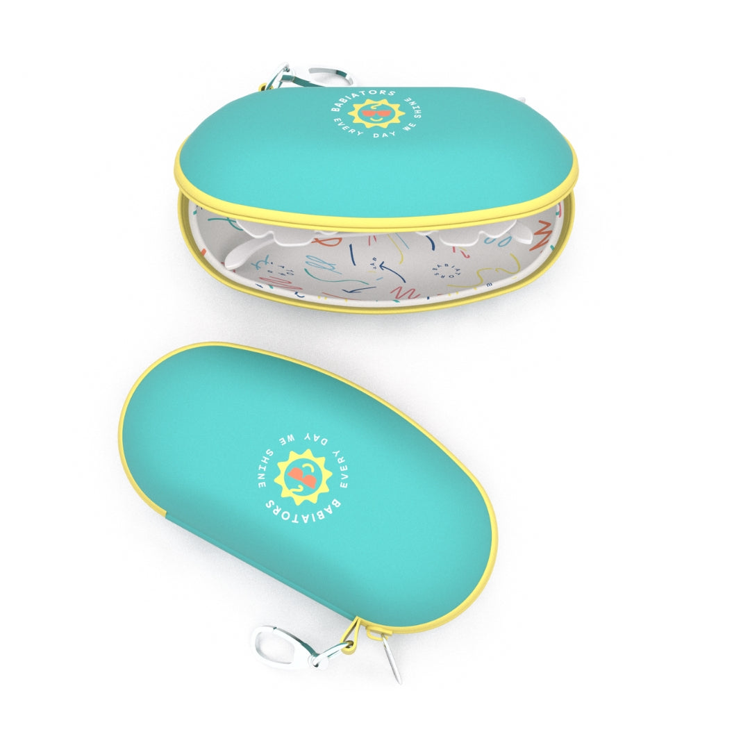 Babiators Sunglasses Travel Case (Aqua & Yellow)