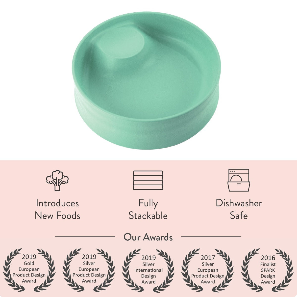 Kizingo Nudge Baby and Toddler Bowl (4 Colours)