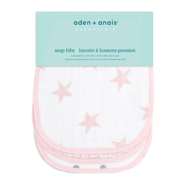 Aden Anais Essentials Snap Bib, 3pk (10 Designs) - Pupsik Singapore