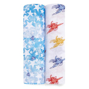 Aden Anais Essentials Muslin Cotton Swaddle (44 x 44 in), 2pk (2 Designs)