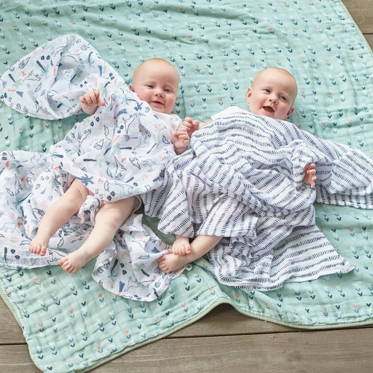 Aden Anais Essentials Muslin Cotton Swaddle (44 x 44 in), 4pk (31 Designs) - Pupsik Singapore