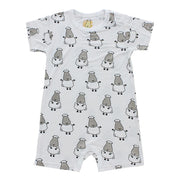 Baa Baa Sheepz Baby Short Sleeve Romper - Big Sheep White (4 Sizes)