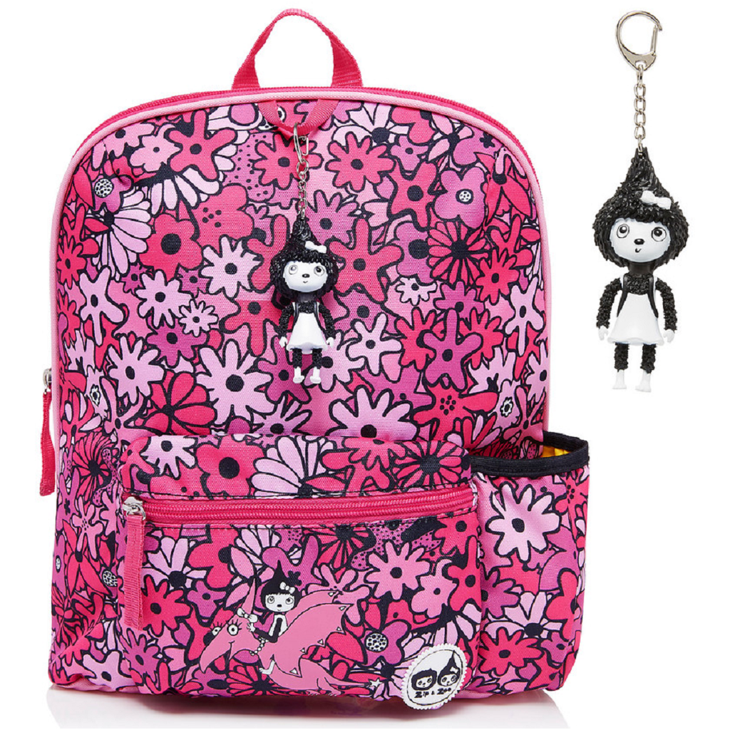 Babymel Zip & Zoe Kids Backpack & Safety Harness / Reins - Floral Pink