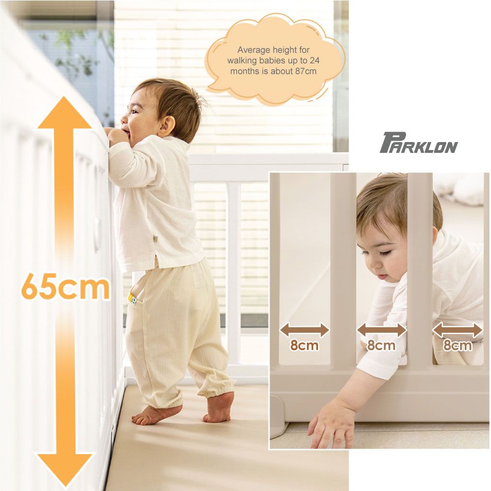 Parklon Baby Room Play Yard, 190 x 130cm (Size M) - Cream Ivory