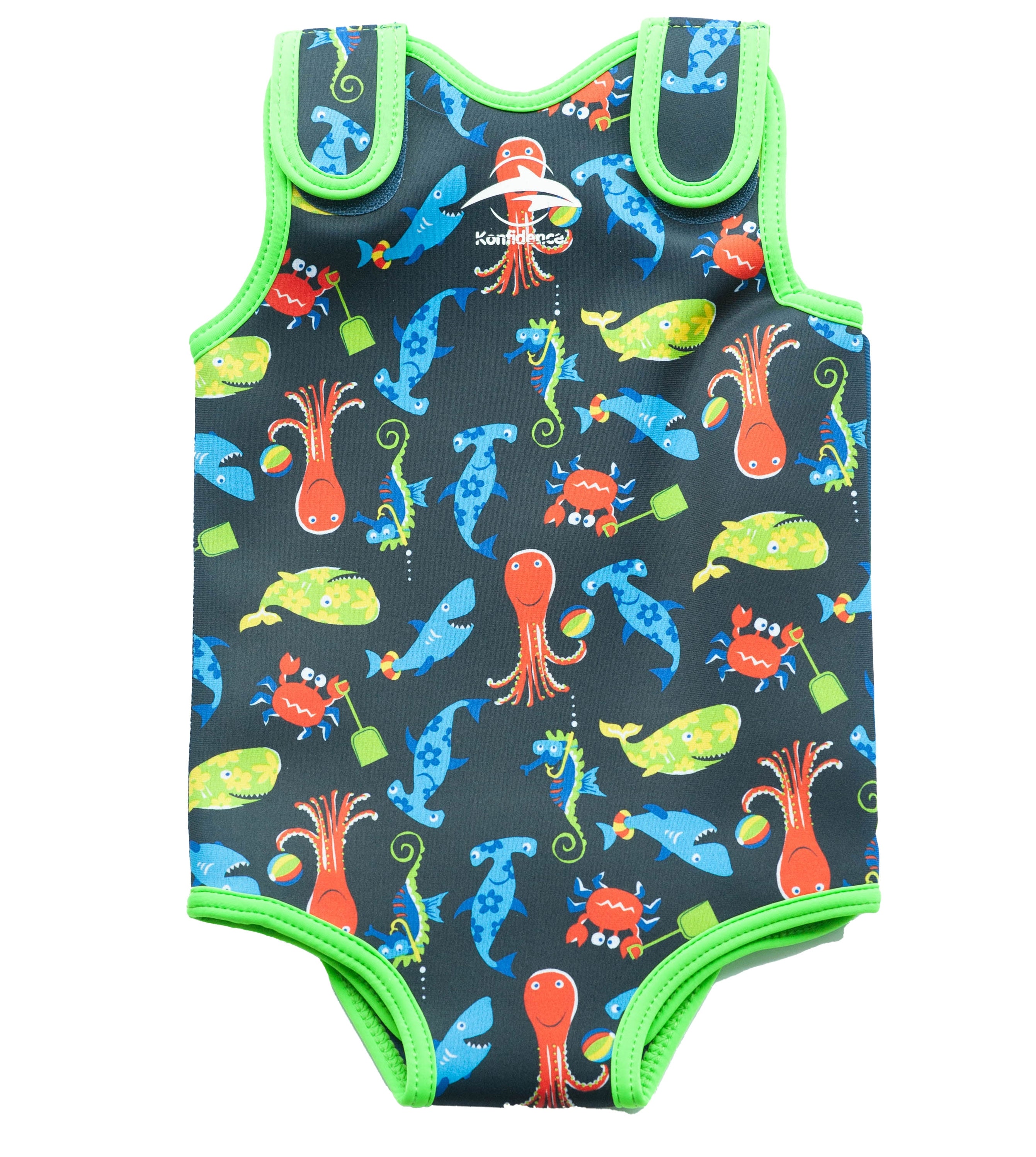 Konfidence BabyWarma Swimsuit - Navy Sea Life (2 Sizes)
