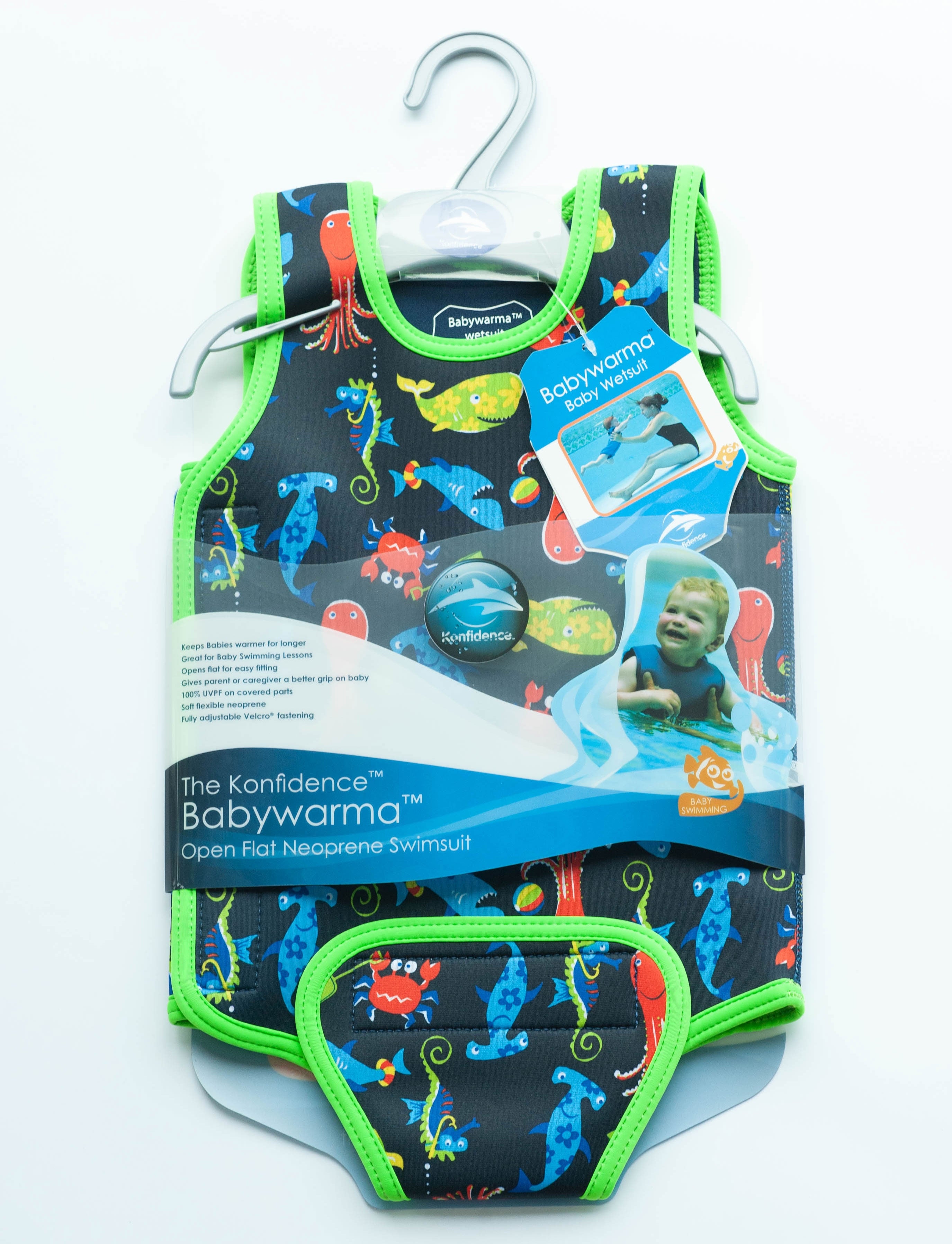 Konfidence BabyWarma Swimsuit - Navy Sea Life (2 Sizes)