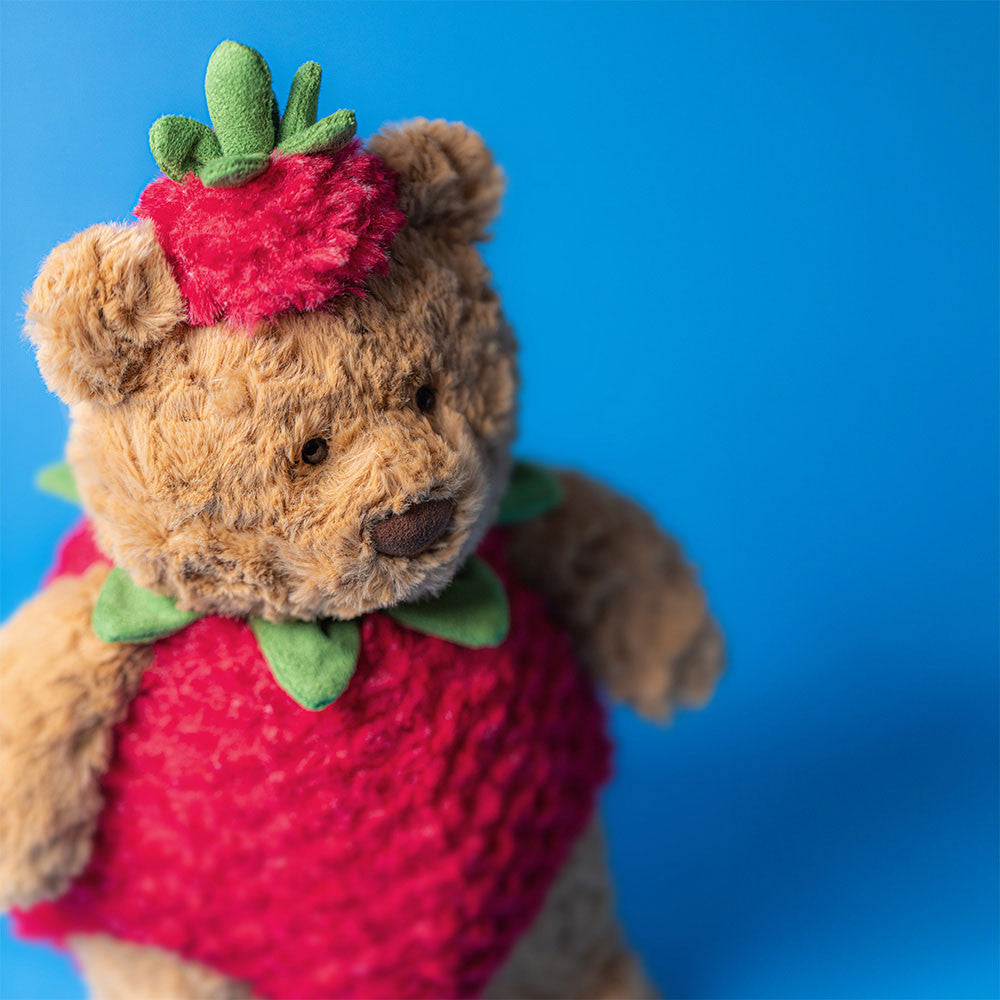 Jellycat Bartholomew Bear Strawberry Soft Toy (26cm)