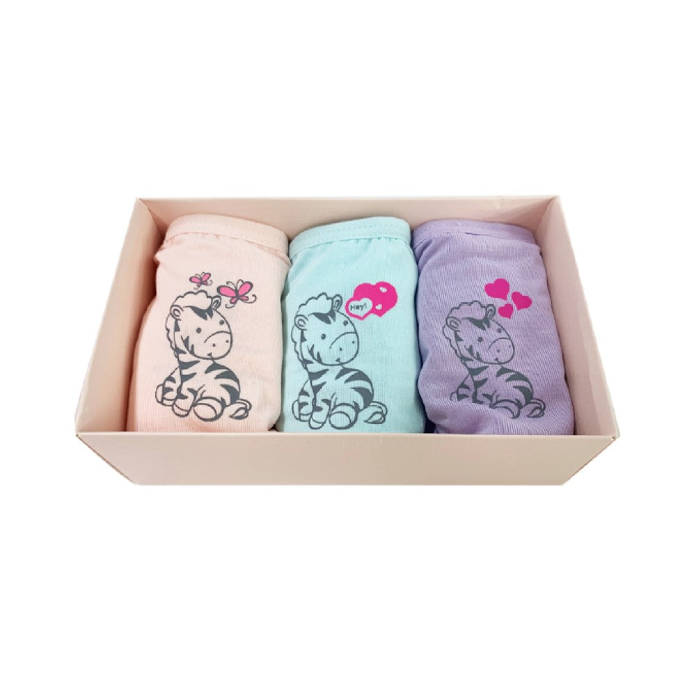 Little Zebra Soft Bamboo Girls’ Underwear, 3pk (4 Sizes)