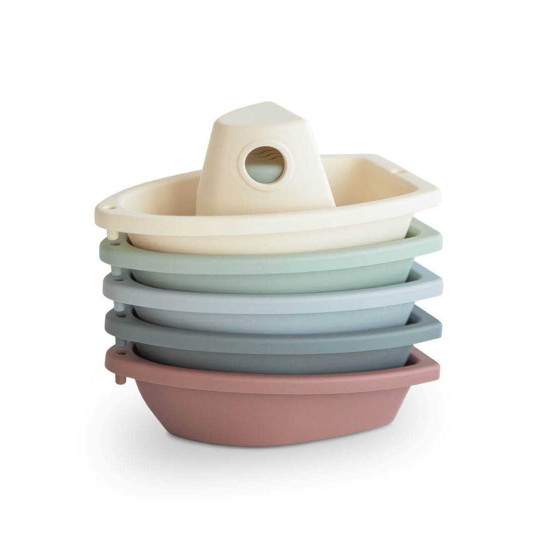 Mushie Bath Boats, 5pcs (3 Colors) - Pupsik Singapore