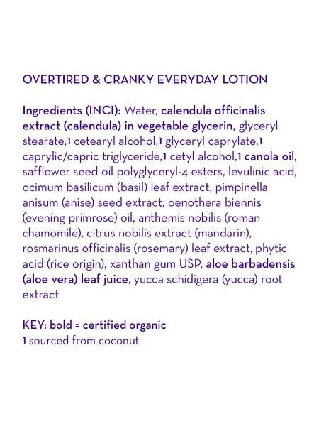 California Baby Everyday Lotion - Overtired & Cranky (8.5oz) - exp 07/26