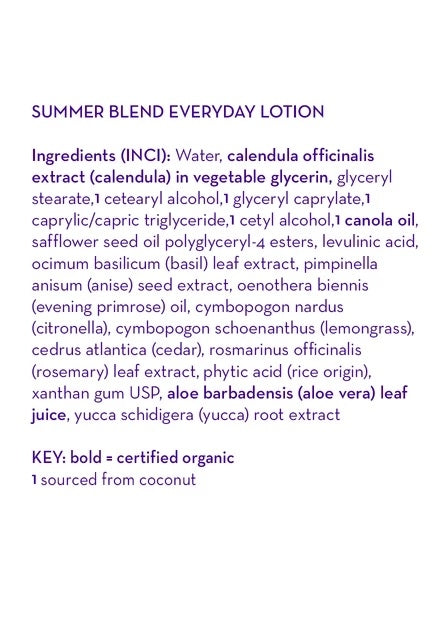 California Baby Everyday Lotion - Summer Blend (8.5oz) - exp 08/27