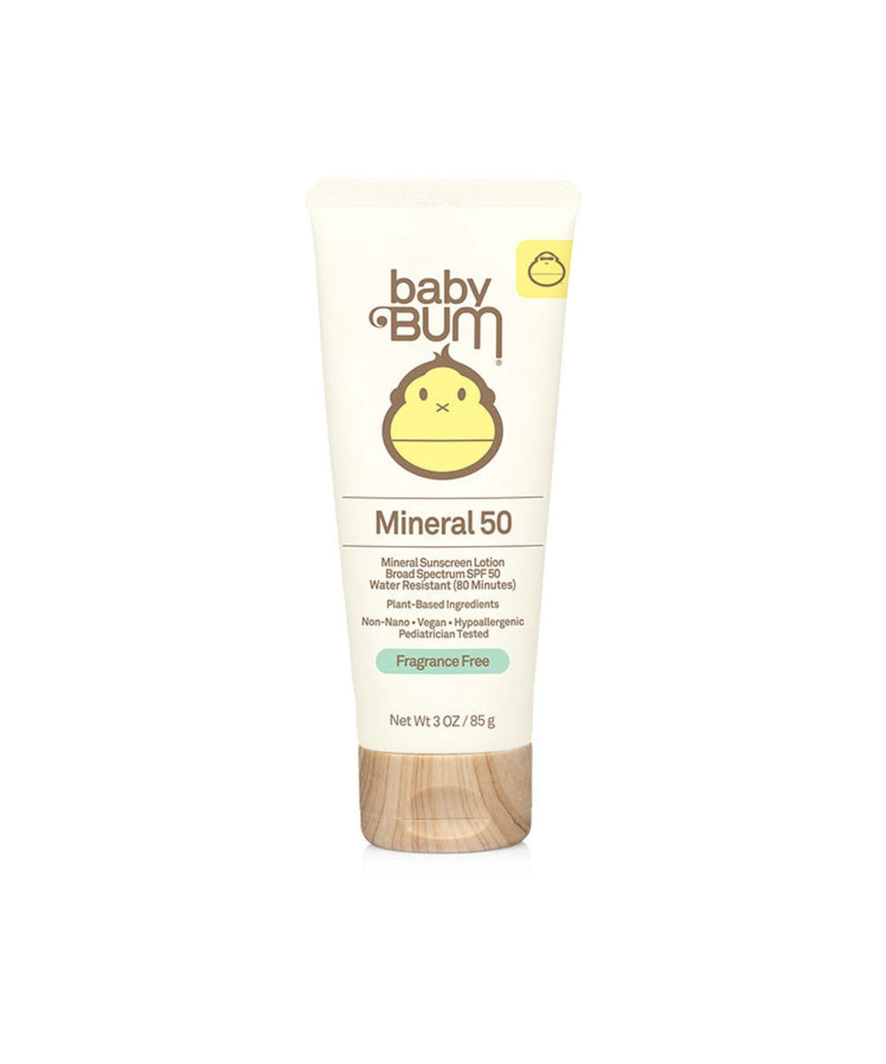 Sun Baby Bum Mineral Sunscreen Lotion SPF 50 - Fragrance Free (3oz) - Exp 10/26