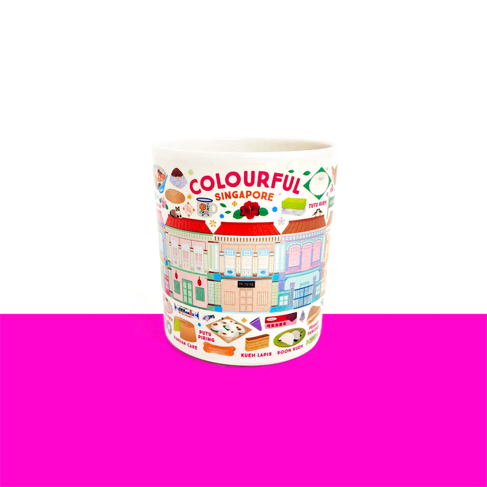 The Little Drom Store Bamboo Fibre Mug (4 Designs) - Pupsik Singapore