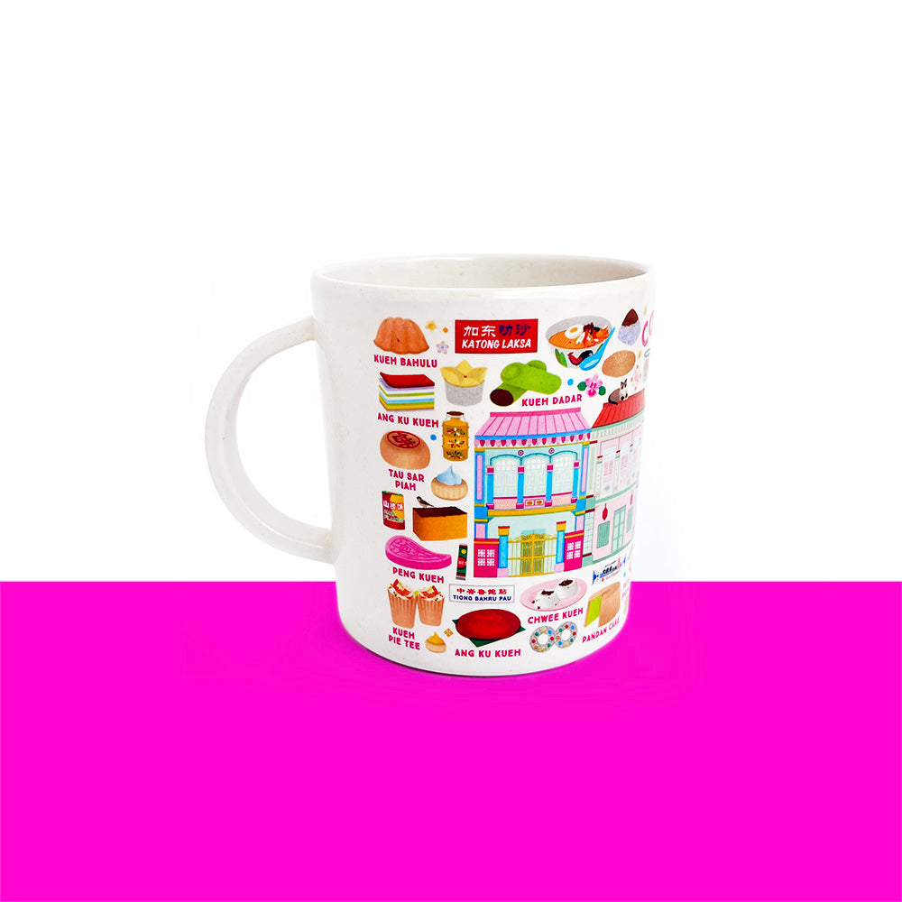 The Little Drom Store Bamboo Fibre Mug (4 Designs) - Pupsik Singapore